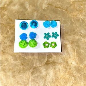 Blue 💙and green 💚 pallet earrings pack! New!💕✨